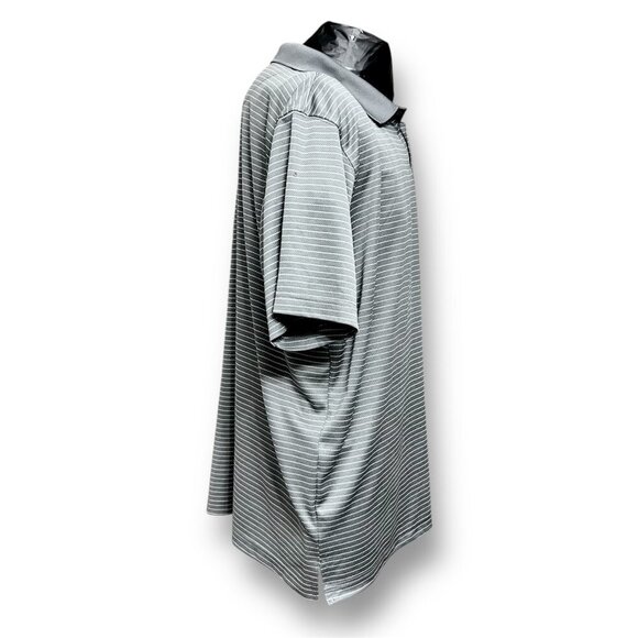 Columbia XXL Gray Striped Polo Shirt Performance Golf Outdoor Activewear - Picture 2 of 7